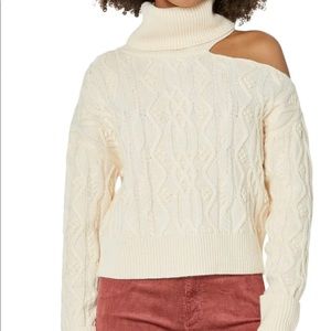 Paige open shoulder turtleneck sweater
